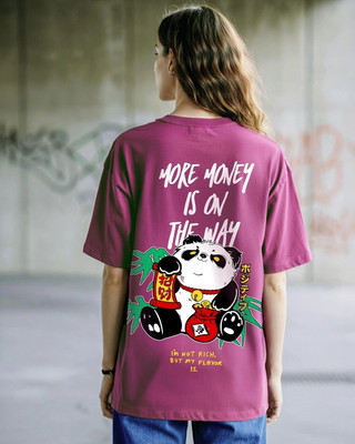 BEWAKOOF Graphic Print Women Round Neck Purple T-Shirt