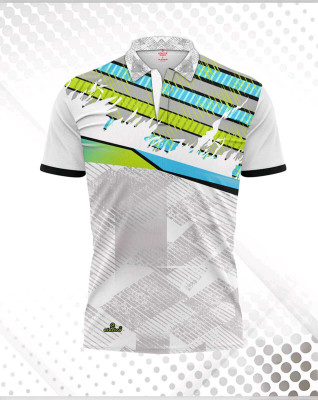 CRYSTALREVENUE Sporty Men Polo Neck Multicolor T-Shirt