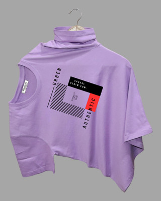 Magneto Printed Men Round Neck Purple T-Shirt