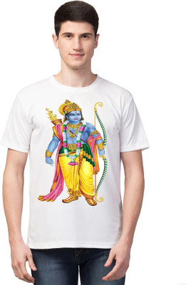 GPGARMENTSS Printed Men Round Neck White T-Shirt