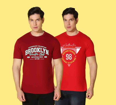 WOOSTRO Typography Men Round Neck Multicolor T-Shirt