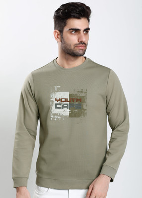 HIGHTRIBE Printed Men Round Neck Dark Green T-Shirt