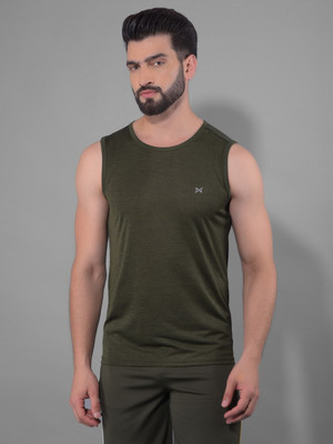 Force NXT Solid Men Round Neck Green T-Shirt