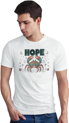 Seek Buy Love Printed Men Round Neck White T-Shirt