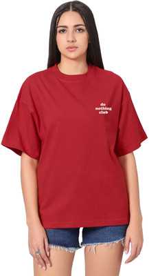 Besick Solid Women Round Neck Beige T-Shirt