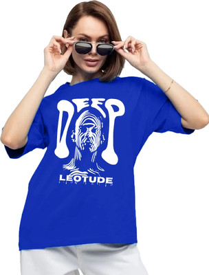 Leotude Printed Women Round Neck Multicolor T-Shirt