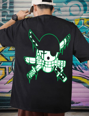 Manlino Graphic Print Men Round Neck Black T-Shirt