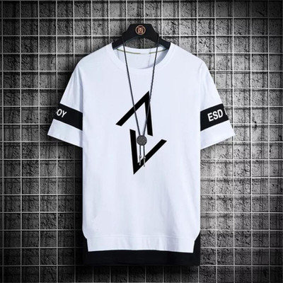 Printed Men White T-Shirt