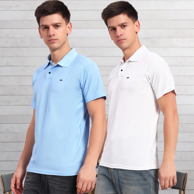 DECANTER Solid Men Polo Neck Multicolor T-Shirt