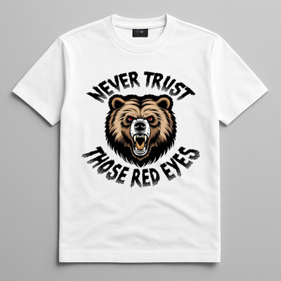 RIVONN Graphic Print Men Round Neck White T-Shirt