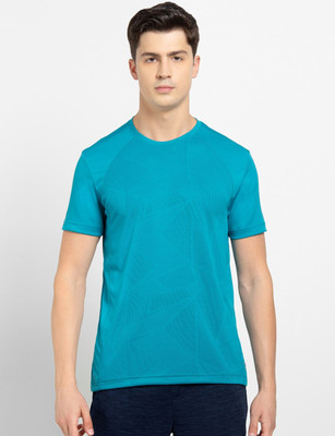 JOCKEY Solid Men Round Neck Green T-Shirt