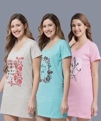 Trendy World Women Nightshirts(Multicolor)