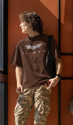 dos herman Printed Men Round Neck Brown T-Shirt