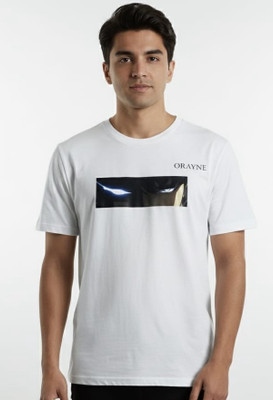 orayne Graphic Print Men Round Neck White T-Shirt