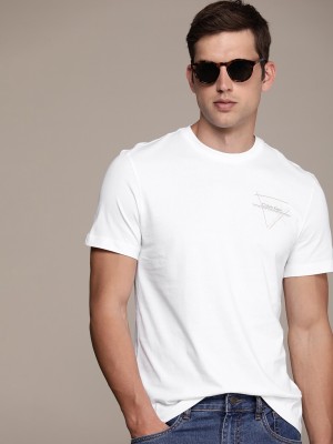 Calvin Klein Jeans Solid Men Crew Neck White T-Shirt