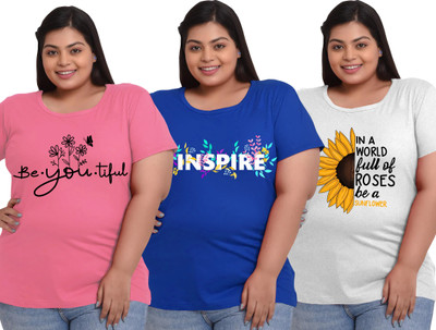 Elite soul Graphic Print Women Round Neck Multicolor T-Shirt