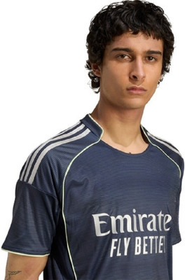 Thiva Printed Men Round Neck Dark Blue T-Shirt