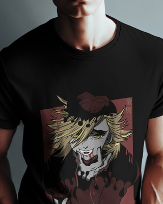 SteezonStore Graphic Print Men Round Neck Black T-Shirt