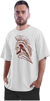 KRYONIX Printed Men Round Neck White T-Shirt