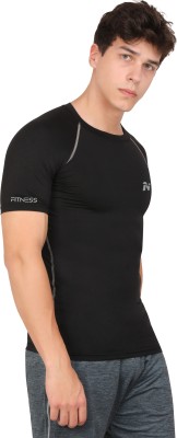 NINQ Solid Men Round Neck Black T-Shirt