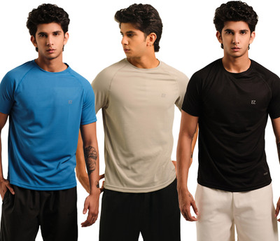 Sirtex Eazy Printed Men Round Neck Blue T-Shirt