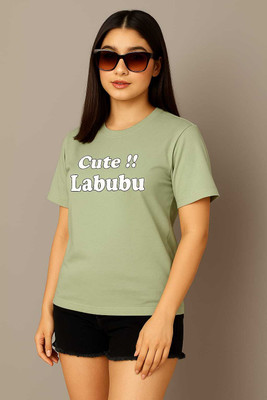SHEHZADI ONLINE Graphic Print Women Round Neck Green T-Shirt