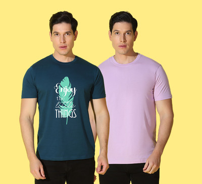 WOOSTRO Graphic Print Men Round Neck Multicolor T-Shirt