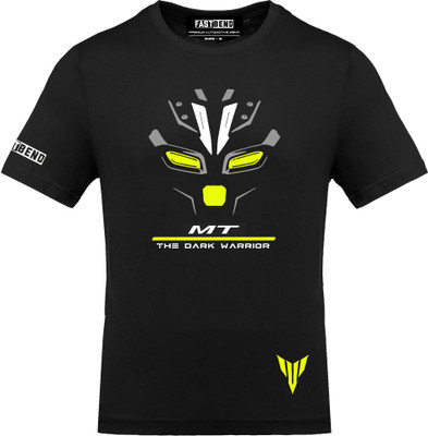 FastB Printed, Typography Men Round Neck Black T-Shirt