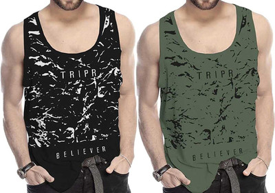 TRIPR Printed Men Round Neck Multicolor T-Shirt