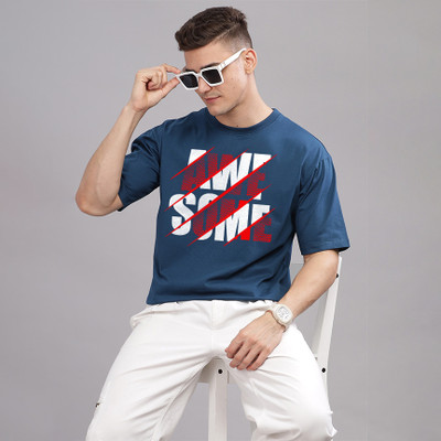 SolaceActive Printed Men Round Neck Reversible Multicolor T-Shirt