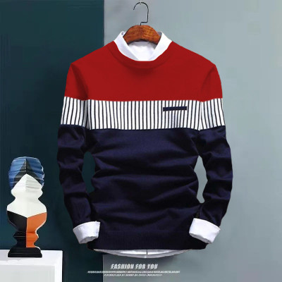 Try This Printed Men Round Neck Red T-Shirt
