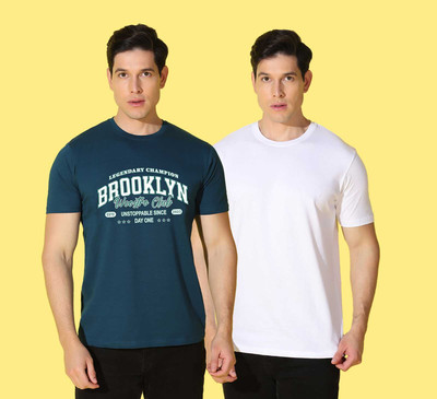 WOOSTRO Typography Men Round Neck Multicolor T-Shirt