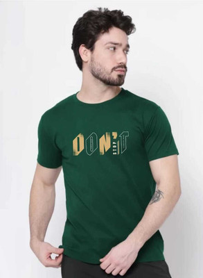 Magneto Printed Men Round Neck Green T-Shirt