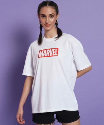 Lasmo Typography Women Round Neck White T-Shirt