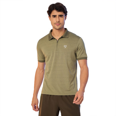 SG Sporty Men Polo Neck Green T-Shirt