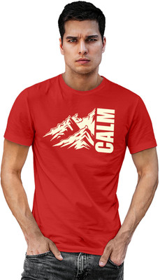 Fighterhero Printed Men Round Neck Red T-Shirt