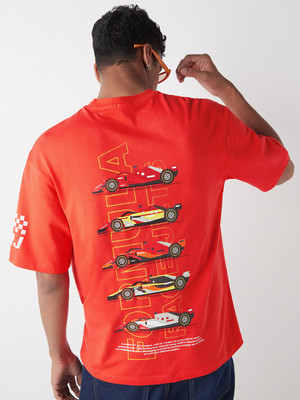 BEWAKOOF Graphic Print Men Round Neck Red T-Shirt