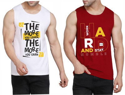 Restore Printed Men Round Neck White, Maroon, Multicolor T-Shirt