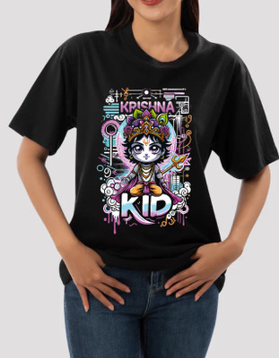 sova legacy Graphic Print Women Round Neck Black T-Shirt