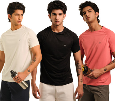 Sirtex Eazy Printed Men Round Neck White T-Shirt
