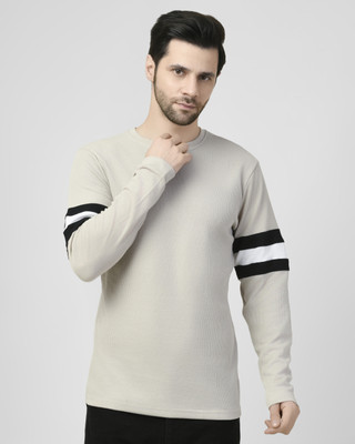 SMASH SMART WEAR Solid Men Round Neck White T-Shirt