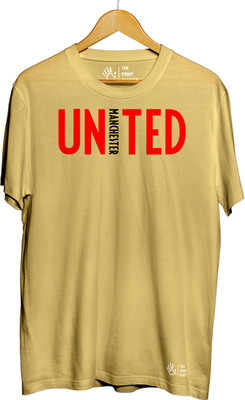 THE PRINT PLATTER Printed Men Round Neck Yellow T-Shirt