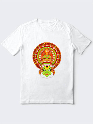 HamsaMART.com Printed Men Round Neck White T-Shirt