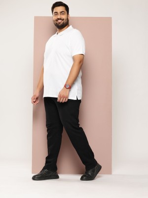 Sztori Solid Men Polo Neck White T-Shirt