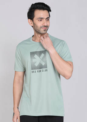 HRX by Hrithik Roshan Graphic Print Men Round Neck Light Green T-Shirt