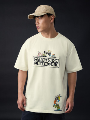 The Souled Store Graphic Print Men Round Neck White T-Shirt