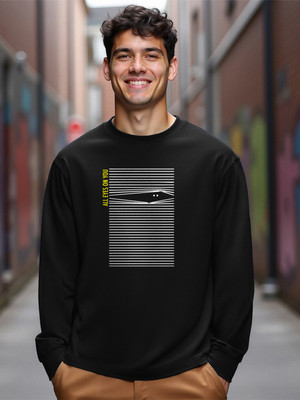 BEWAKOOF Graphic Print Men Round Neck Black T-Shirt