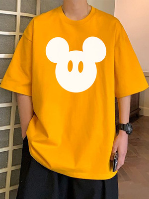 Cool Plus Printed Men Round Neck Yellow T-Shirt