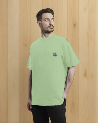 Moda Rapido Solid Men Round Neck Light Green T-Shirt
