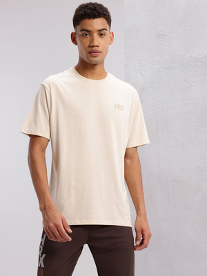 HRX by Hrithik Roshan Solid Men Round Neck Pink T-Shirt